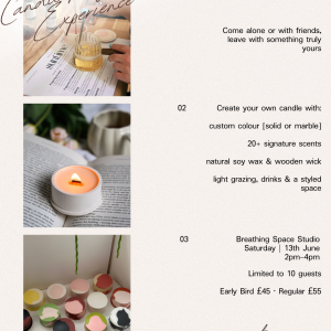Aesthetic Candle Making Workshop, Aberdeen
