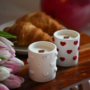 hearts candle set